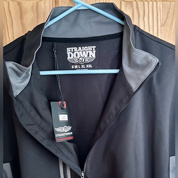 Straight Down New 1/4 Zip Pullover Jacket Men’s Size M Streetwear Pockets Gift - Picture 9 of 16